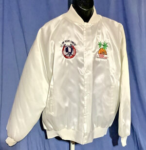 Vintage US Army Reserve Command Satin Bomber Jacket WearGuard Made USA Mens XL